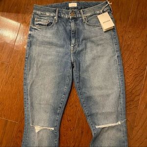 MOTHER denim NWT High Waisted Ankle Looker Frayed
